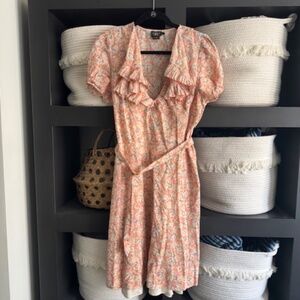 RRL Ralph Lauren Pink Floral Dress with Slip